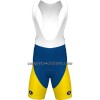 Completo Maglia + Pantaloncino con bretelle 2023 Flanders Baloise Manica Corta Giallo Blu Bianco